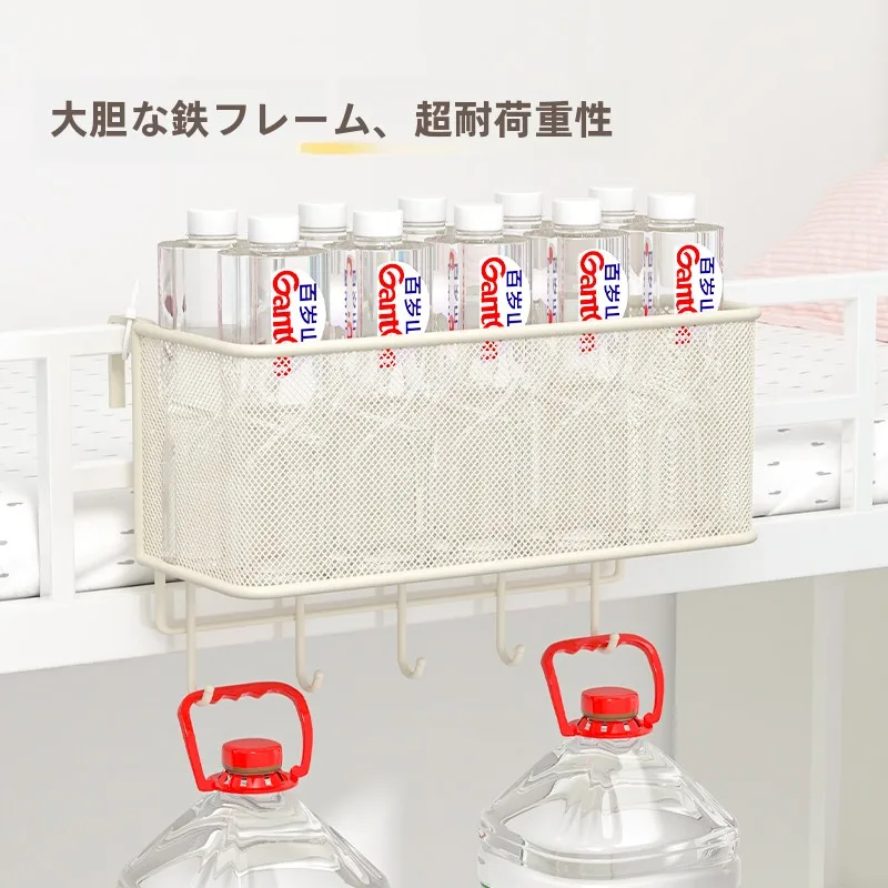 大容量ベッドサイド収納ラック：クリームデザインで床頭の整理を実現