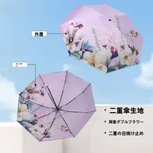 高品質な双層日傘【雨・日焼け防止・紫外線遮断】