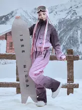 ピンクグラデーションのスワロフスキー付きスキーウェア【防水・保温・スノーボード対応】（  セットアップ対応）