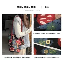 秋冬用 レトロ大容量トートバッグ【通勤・キャンバス・ショルダータイプ】