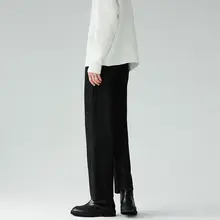 高級デザインのハイウエストデニムパンツ【ワイドストレート・シンプル・ビンテージ風】