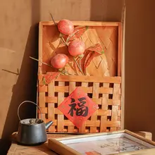 壁掛け木製花籠【庭・ガーデン用・アウトドア装飾】