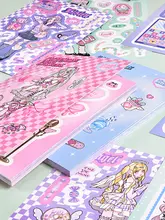 20枚セットの可愛いエレクトロニックガールズ原創キャラクター手帳ステッカー【Y2Kデザイン・手帳用】