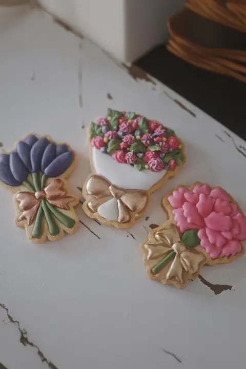 アイシングクッキー型 立体 花束 母の日 ギフト 手作り 感謝祭