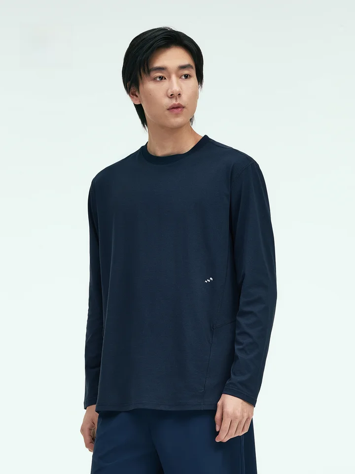 抗菌速乾Tシャツ【メンズ・ロングスリーブ・アウトドア・シンプルデザイン】