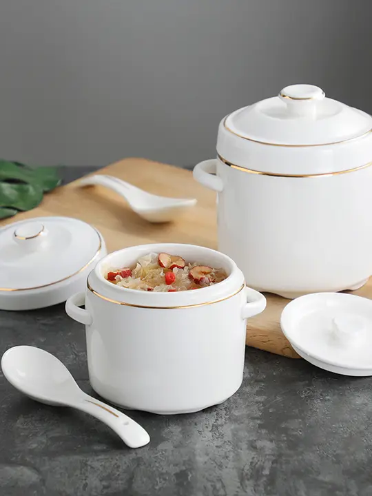 陶製炊飯鍋【二重蓋・家庭用・ホテル対応・蒸し料理・スープ用】