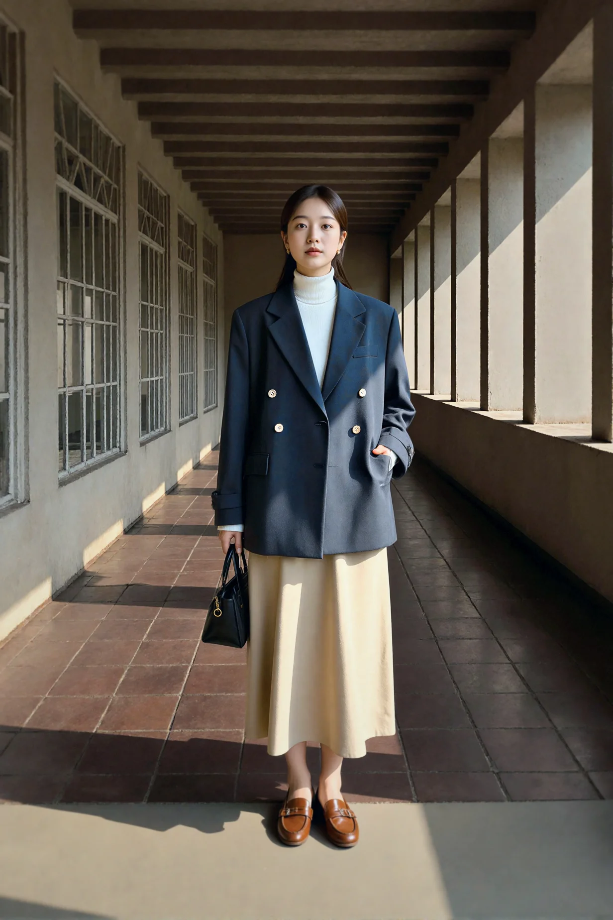 韓国インテリアを再現｜カフェ風部屋の作り方　リアルなグリーン吊り鐘で空間の呼吸感を演出