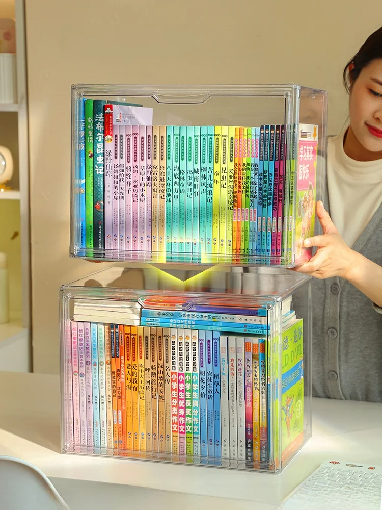 デスクトップ本収納ボックス：透明アクリルで整理する学生向け書棚の最適解