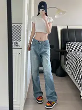 春秋用アメリカンウォッシュデニムパンツ【フィット・ストレートシルエット】