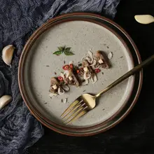 プレート 家庭用 創造的 和風 手作り 陶器 粗陶