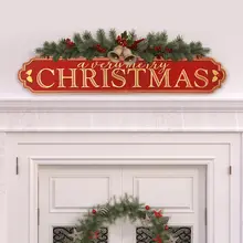 クリスマス装飾 欧風レトロアイアンウォールプレート【ウェルカムボード・クリスマスツリー・暖炉装飾】