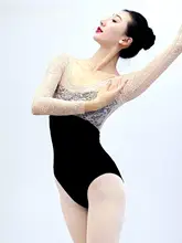 Vonsu バレエダンス体操服【女性用・中長袖・メッシュ素材】