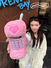 大きな電話型アクセサリーポーチ【ピンク・ギフト用】
