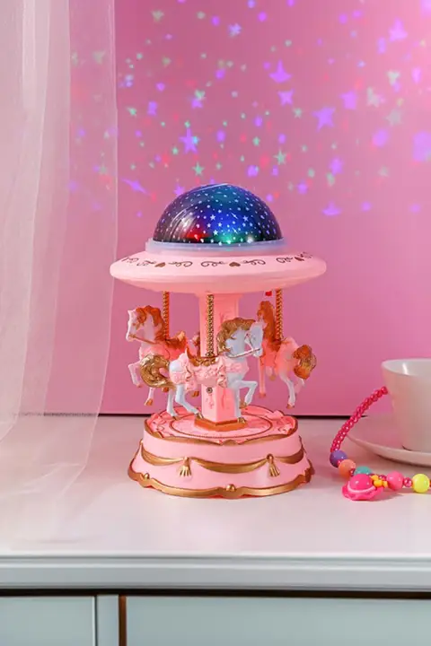 星空投影の回転木馬音楽ボックス【カートゥーンデザイン・誕生日プレゼントに最適】