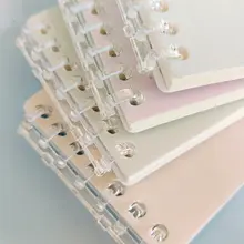 恒品 A7 ミニ携帯用リングノート【カートゥーンデザイン・取り外し可能な付箋・横罫グリッド・メモ帳】