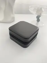 高級レザー製 アクセサリー収納ボックス【リング・ネックレス・ピアス用・携帯便利】