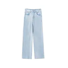 ワイドレッグストレートデニムパンツ【カジュアル・フィット】（セットアップ対応）