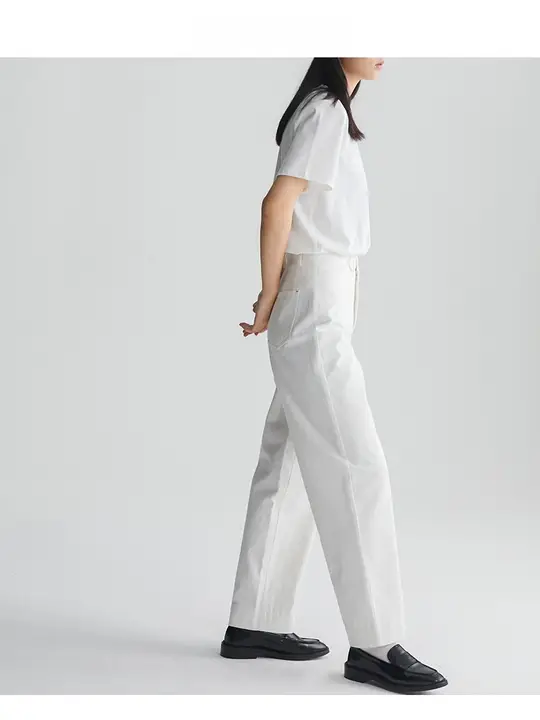 trueidea 夏用 デニムストレートパンツ【綿混・柔らかな質感・色落ちしにくい】