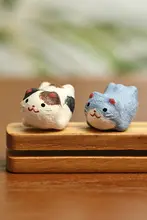 和紙製ミニ猫の置物【かわいいデザイン・デスク装飾用】