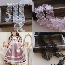幅5CMのネットレースレースプリーツハンドメイド