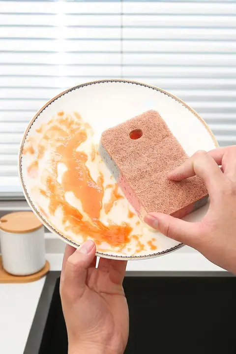 キッチン用洗浄スポンジ【木製パルプ素材・食器洗い用・多用途】