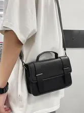 ミニマルデザイン メンズショルダーバッグ【トレンド・ボックス型・斜め掛け】