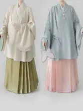 伝統的なデザインの漢服【多色・交差馬面スカート・華やかな模様】