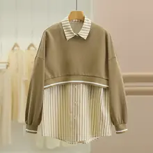 デザイン性あるストライプ切替シャツ【コットン100％・春夏用】（セットアップ対応）