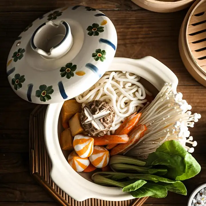 家庭用 陶製スープ鍋【ガスコンロ対応・煮込み料理用】
