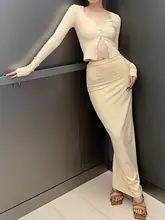 セクシーな杏色タイトスカート【夏用・フィット感・女性用】