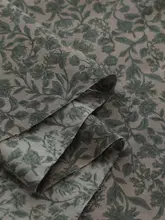 全棉柔らかい上着とワンピース用生地【墨緑ガーデン・手作り服装に最適】
