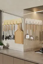 キッチン フック 列パンチフリーの強力な耐荷重