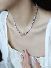 インポートチェコビーズ使用の天然淡水パールネックレス【女性用・デコルテラインに映えるデザイン】