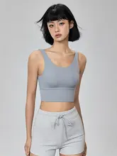 MITAOGIRL ライカ素材使用のスポーツタンクトップ【背中が開いたデザイン・高強度トレーニング・ヨガウェア】
