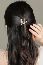 麦穗デザインの中型ヘアクリップ【ストーン付き・ショートヘア対応】