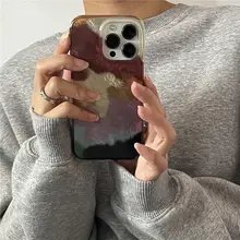 ANNACASE iPhone用秋冬デザインのソフトケース【全包型・防落下・スプラッシュカラー・トランスファーボディ】