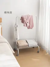 Lazy Corner ハンガーラック 省スペース スタンド式 寝室・ベッド脇・窓辺用 衣類一時掛け