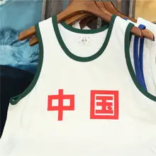 80年代風のメンズタンクトップ【竹節コットン・夏用・運動・無袖】