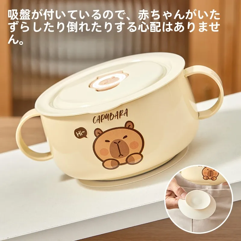 316ステンレス製子供用フタ付き調理食器：二重構造と防落仕様で安心安全なベビー食器選び