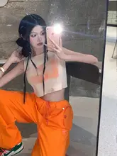 ジャズダンスウエア【女性用・ベスト・ヒップホップ・ワークパンツ・ダン  スパフォーマンス対応】（セットアップ対応）