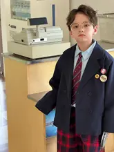 男の子用西洋風スーツジャケット【春向け・おしゃれなデザイン・学院スタイル】（セットアップ対応）