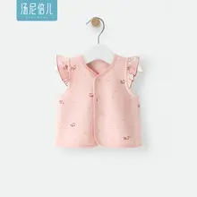 春秋用 キッズ用コットンベスト【お腹を守るデザイン・プリンセススタイル・ノースリーブ】