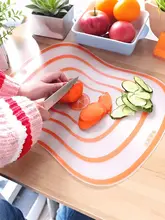 透明な曲げられるマット仕上げのまな板【果物と野菜の分類用・防霉・防滑】
