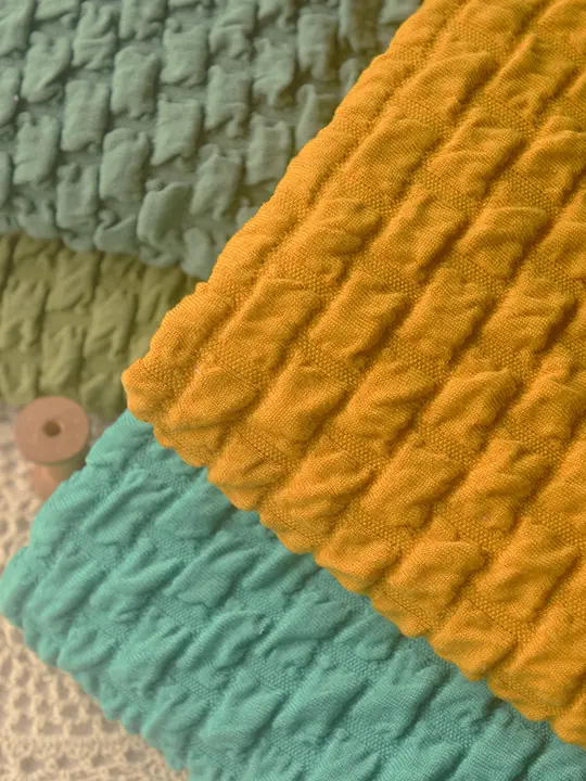 多色泡泡チェックストライプニットドレス【春秋用・重厚感・ロリータスタイル】（セットアップ対応）