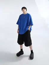 涼感水滑棉のオーバーサイズ七分袖Tシャツ【シンプルデザイン・ゆったりフィット】
