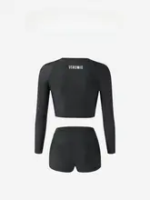 APOTCARE レディース 長袖分体水着【黒・温泉用・保守的デザイン】