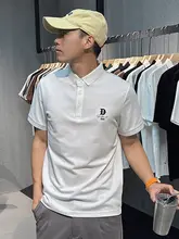 極上の柔らかさD字刺繍ポロシャツ【コットン・短袖・スタイリッシュ】