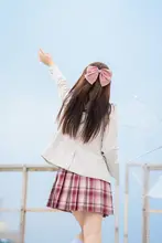 大きなリボン付き ヴェルベットバレッタ【手作り・韓国風・女子高生スタイル】