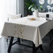 防塵カバー付き！格子柄 ラグジュアリーな北欧スタイルテーブルクロス【シンプルデザイン・ファブリック】