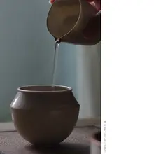 灰釉陶器製建水【茶洗用・小型・茶器アクセサリー】
